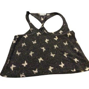 👗5/$25 - Butterfly Print Crop Tank Top